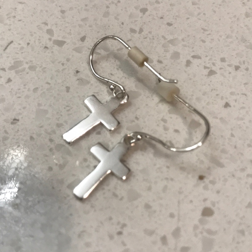 Cross earings (silver)